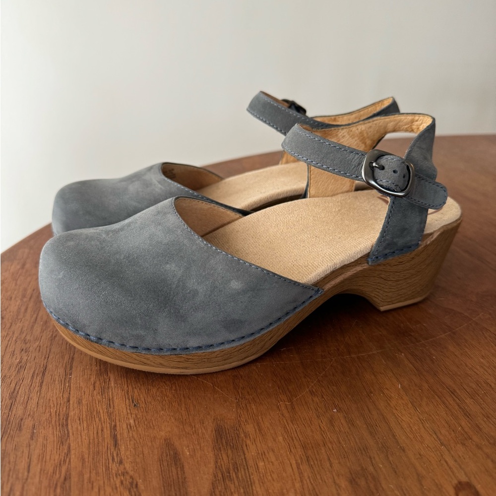 Dansko Sam Clog Sandal in Denim Leather - 7.5/8